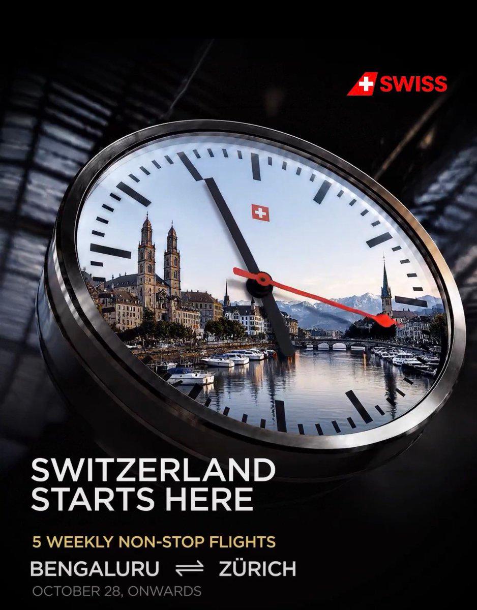 RT by @moneybizines: From October 28, @FlySWISS will connect and in with non-stop flights 5 times a week from Kempegowda International Airport! @timesofindia