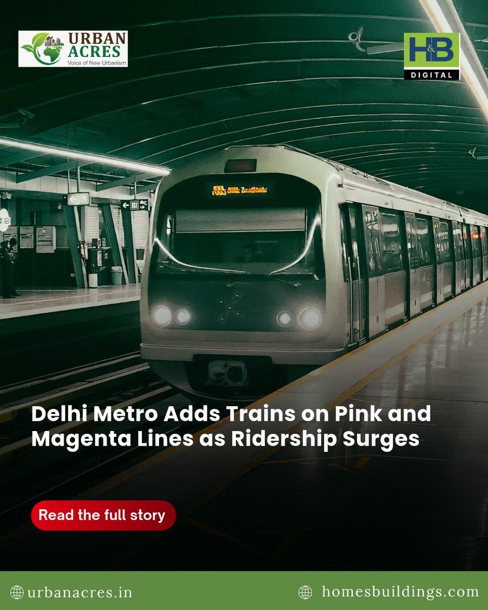 Delhi Metro is adding trains on the Pink and Magenta Lines as passenger demand rises. The Pink Line now runs 43–44 trains daily, while the Magenta Line operates 25, though peak-hour crowding continues