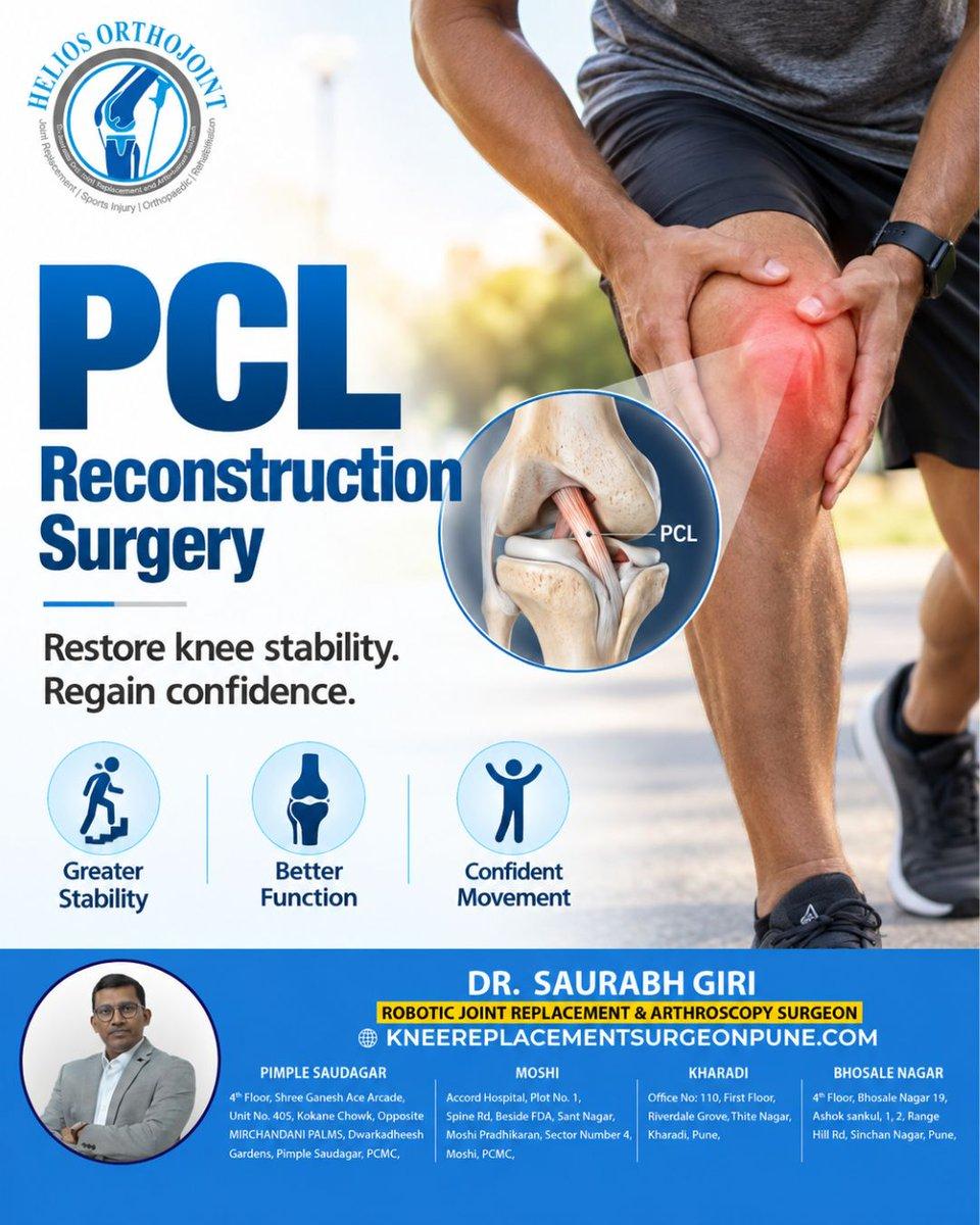 PCL Reconstruction Surgery 🦿✨ Advanced orthopedic care helps patients manage pain, improve mobility, and return to daily activities with confidence.