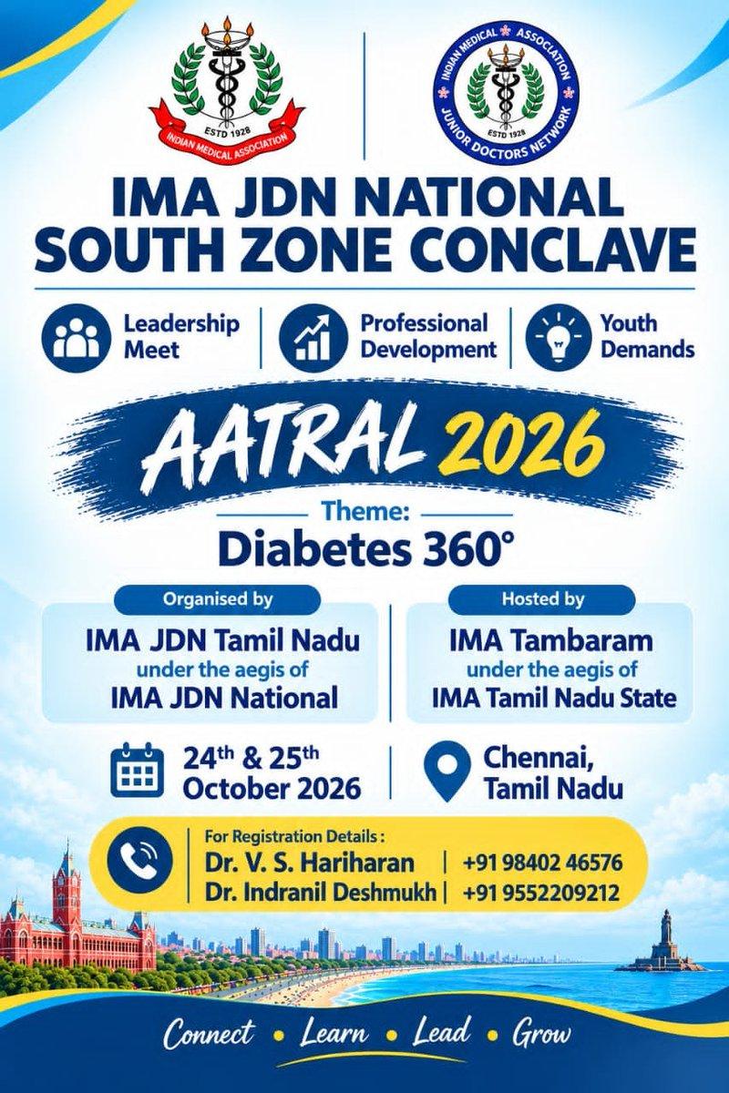 IMA JDN National South Zone Conclave & AATRAL 2026 ✨ 24-25 October | 📍 Chennai
