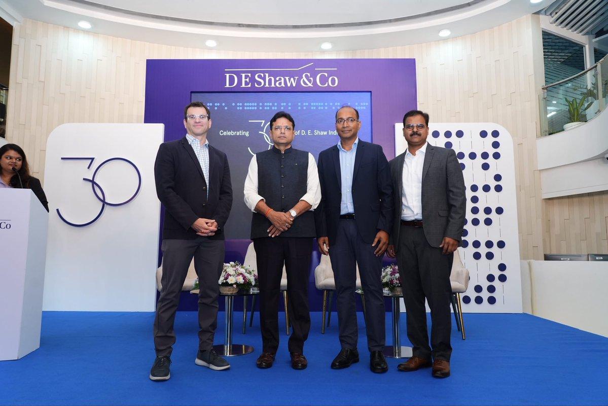 🏢 D. E. Shaw India celebrates 30 years in Hyderabad and announces a 6 lakh+ sq ft office at Neopolis, opening 2027. From 20 employees in 1996 to 2,500+ today, a strong vote of confidence in Telangana.