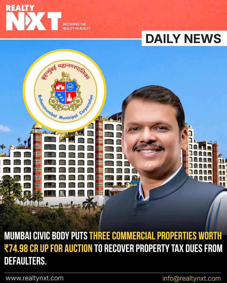 | BMC Puts Three Properties Worth ₹74.98 Crore Up For Auction Over Tax Dues. [Mumbai BMC, Brihanmumbai Municipal Corporation, property tax, tax defaulters, Imperial Grand Palace Hotel]