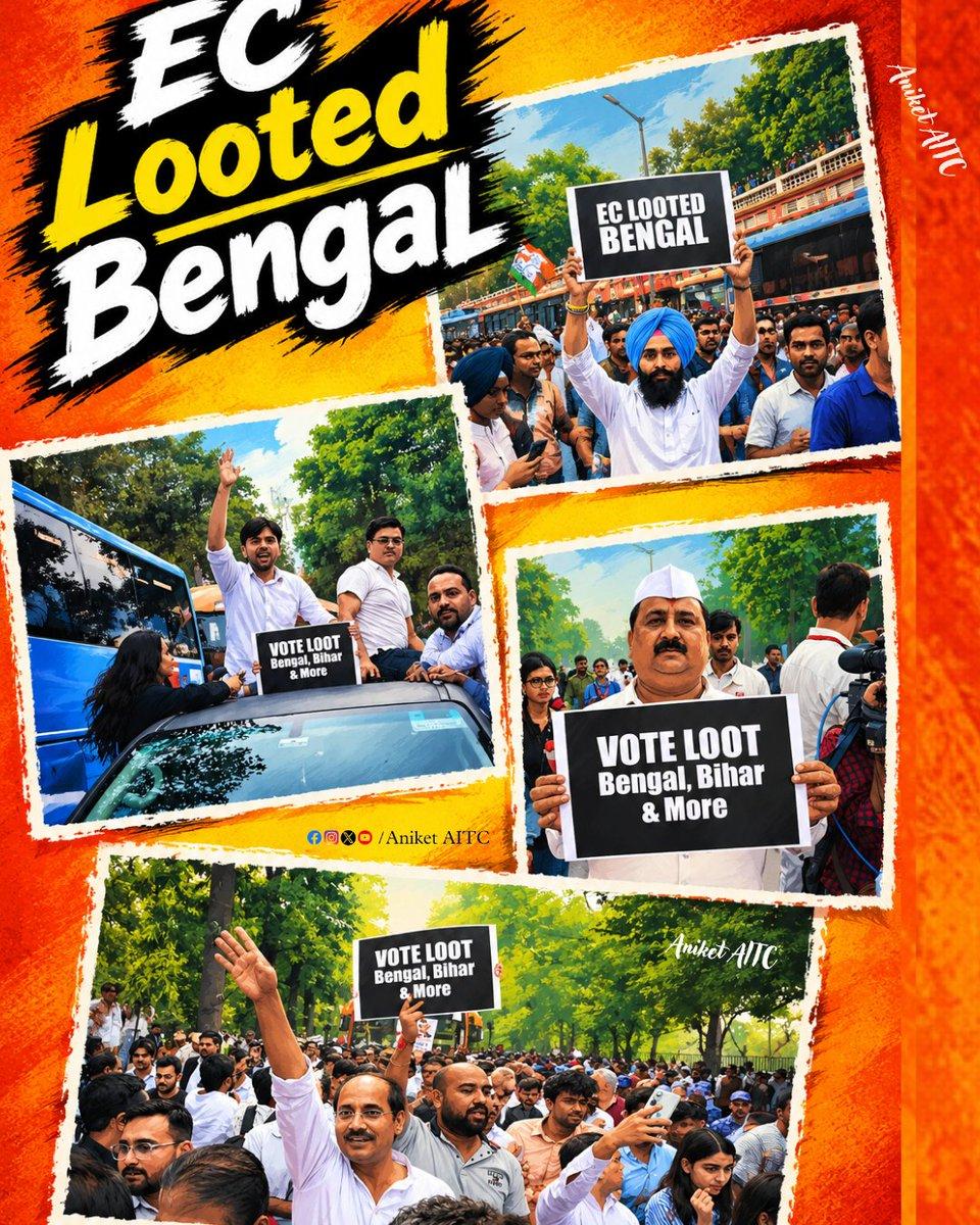 From Bengal to Delhi - The message is loud and clear: EC LOOTED BENGAL ✊
