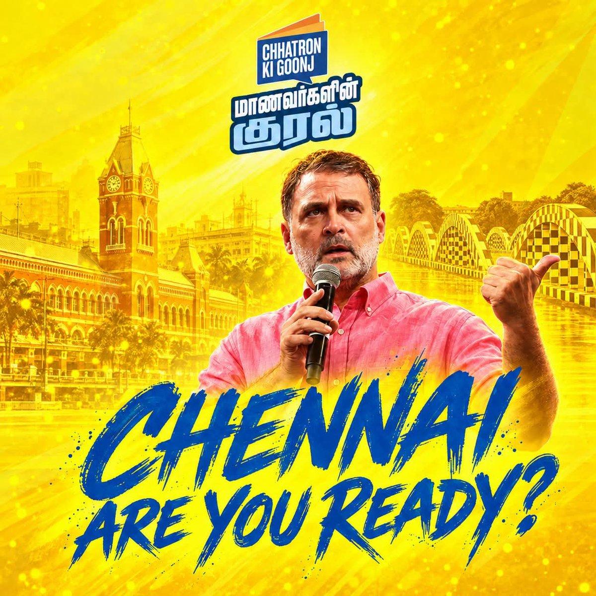 CHENNAI, ARE YOU READY? 🔥 Chhatron Ki Goonj — மாணவர்களின் குரல் 10 October | Island Grounds, Chennai