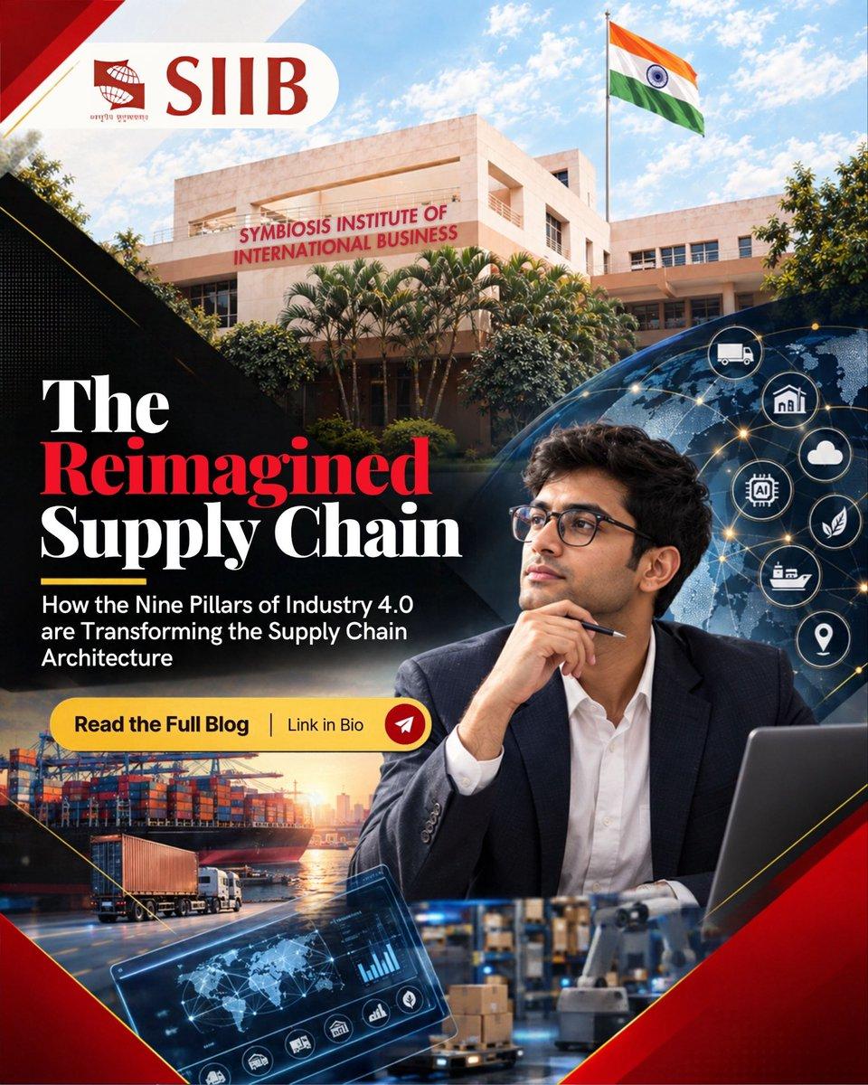 SIIB’s blog “The Reimagined Supply Chain” explores how the nine pillars of Industry 4.0 are turning supply chains into intelligent, connected and adaptive systems. Link in bio. @Symbiosistweets