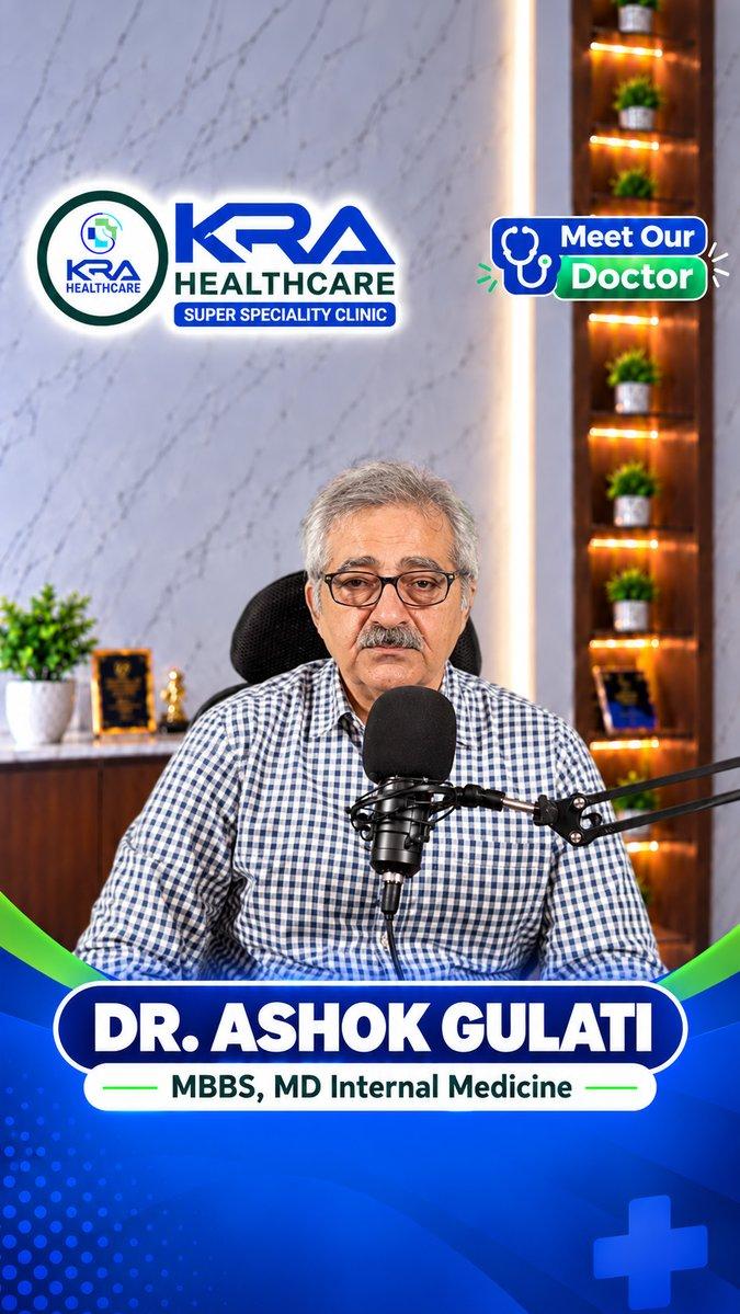 Meet Dr. Ashok Gulati — Internal Medicine Specialist. Watch the complete video on YouTube: https://youtu.be/V_-QGFU7keo .