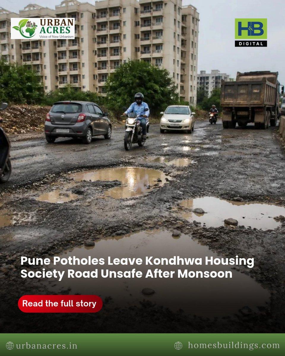 Kondhwa Residents Flag Dangerous, Damaged Access Road. Potholes and alleged encroachments disrupt access for 180-flat housing society and industrial workers. Read More: https://urbanacres.in/pune-poth