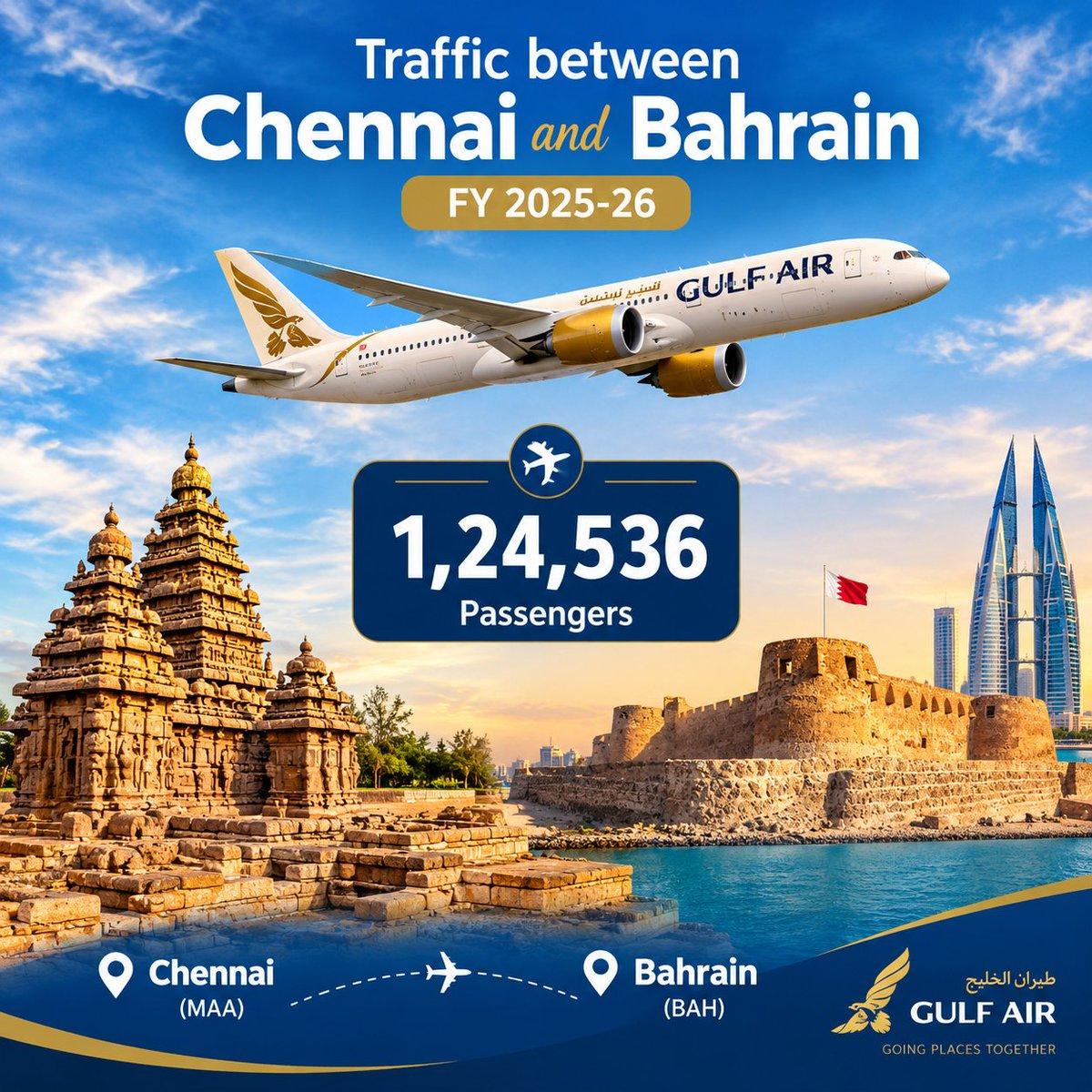 Traffic between and during FY 2025-26 is 1.25 lakhs. Whole demand is harvesting by the Gulf Air only. Indian carriers never worried about this despite having a lot of unutilised seat