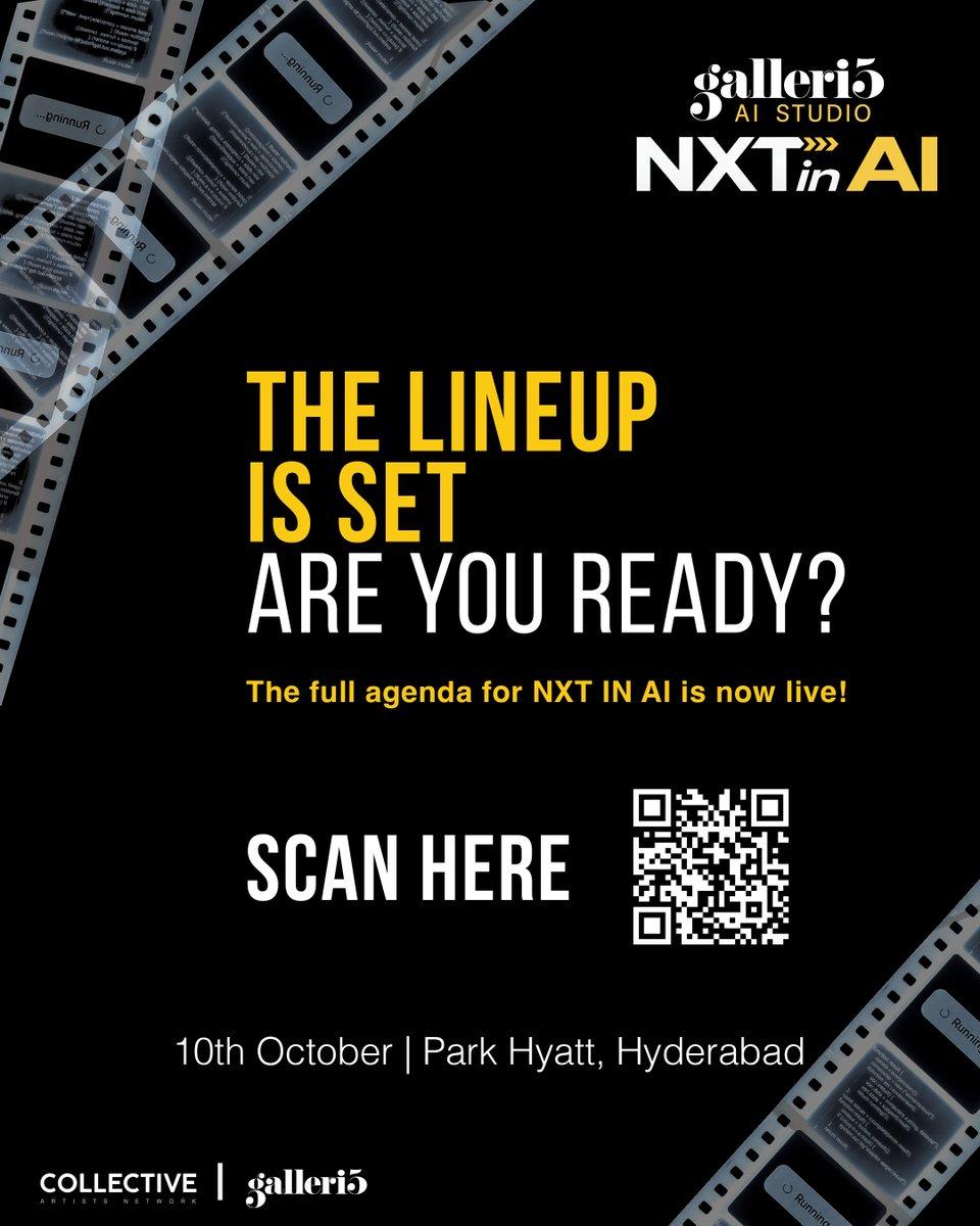 Curious about what’s happening at NXT IN AI? 👀 Scan the QR code to explore the full agenda and plan your day with us! 10 October | 📍Park Hyatt, Hyderabad The countdown is on. See you tomorrow!
