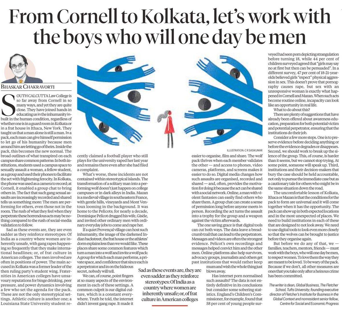 RT by @abhilashkausha3: Bhaskar Chakravorti (Tufts University) Indian Express, 10/10/2026