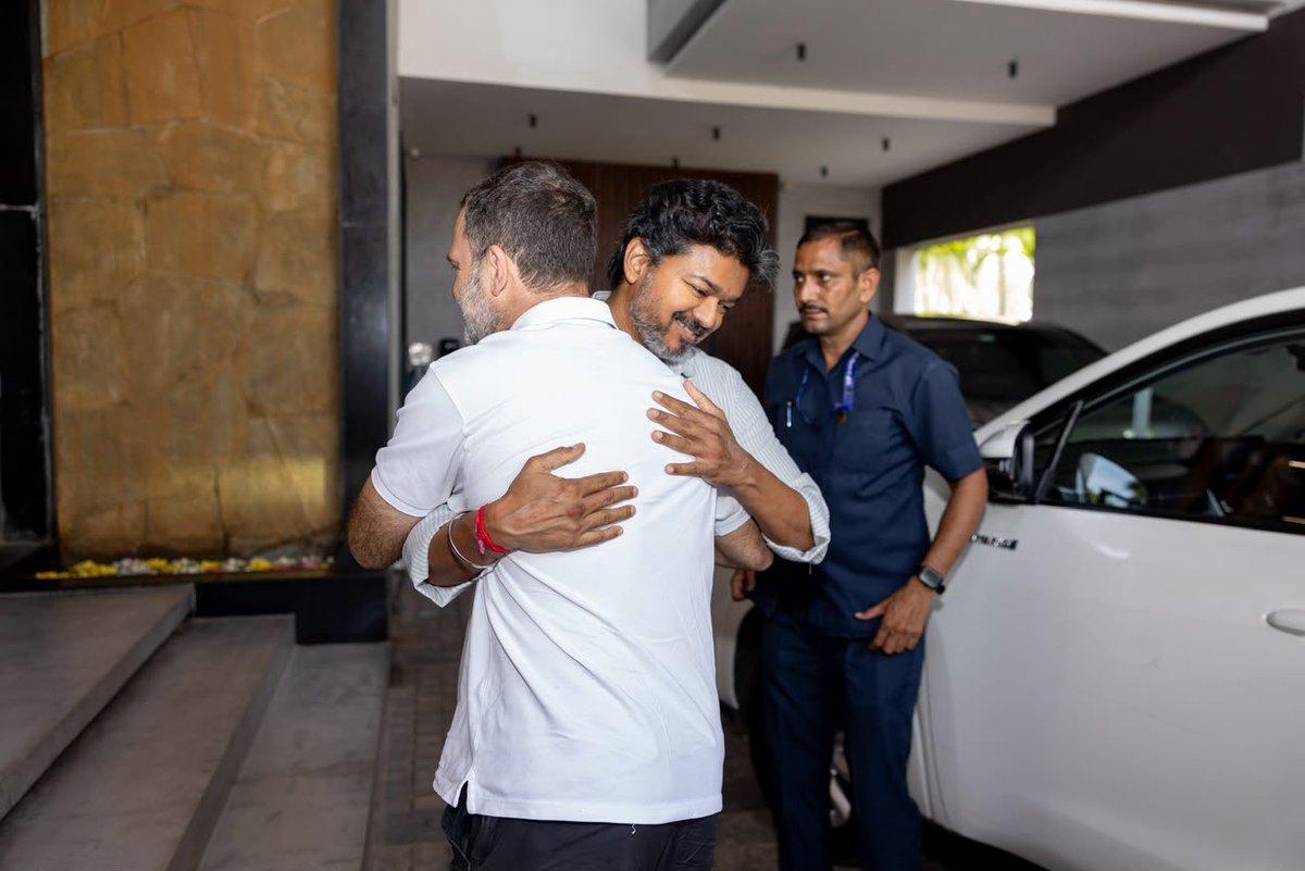 Two leaders. One youth vibe. A new wave of change! @RahulGandhi @TVKVijayHQ @actorvijay