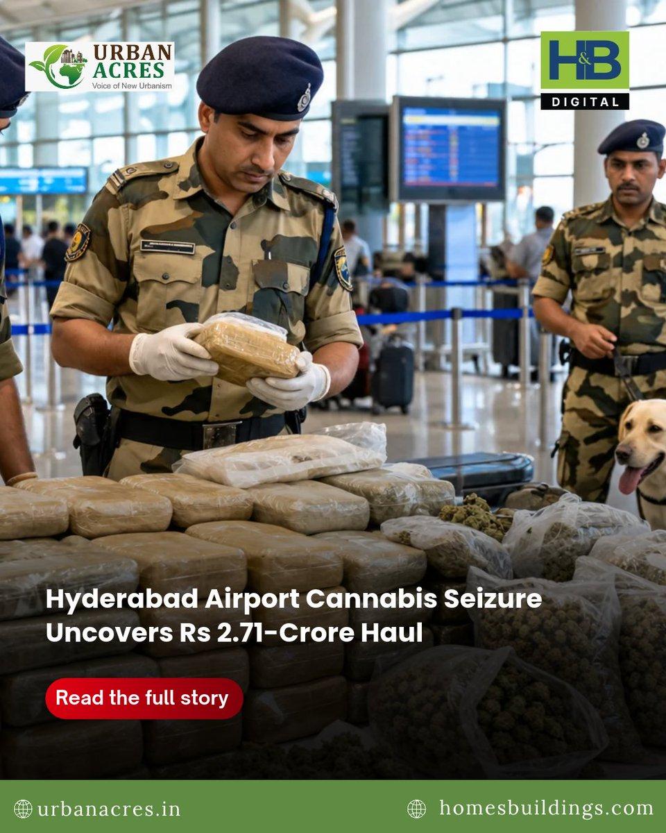 DRI arrests a Bangkok-arriving passenger after uncovering concealed cannabis at Hyderabad airport. Investigation is underway. Read more: https://urbanacres.in/hyderabad-airport-cannabis-seizure-uncove