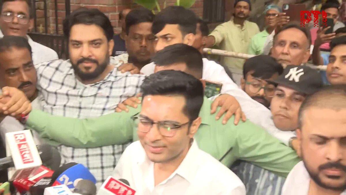 TMC national general [redacted]ary Abhishek Banerjee was questioned for around 5 hours at Kolkata’s Shakespeare Sarani Police Station over the Camac Street billboard row. He said he would approach the