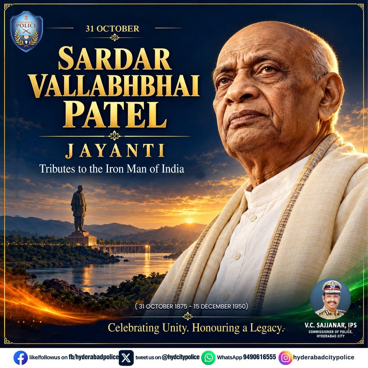 Remembering the Iron Man of India, Sardar Vallabhbhai Patel, on National Unity Day. Let us honour his legacy by strengthening the spirit of unity, integrity and harmony that binds our nation. Unity in