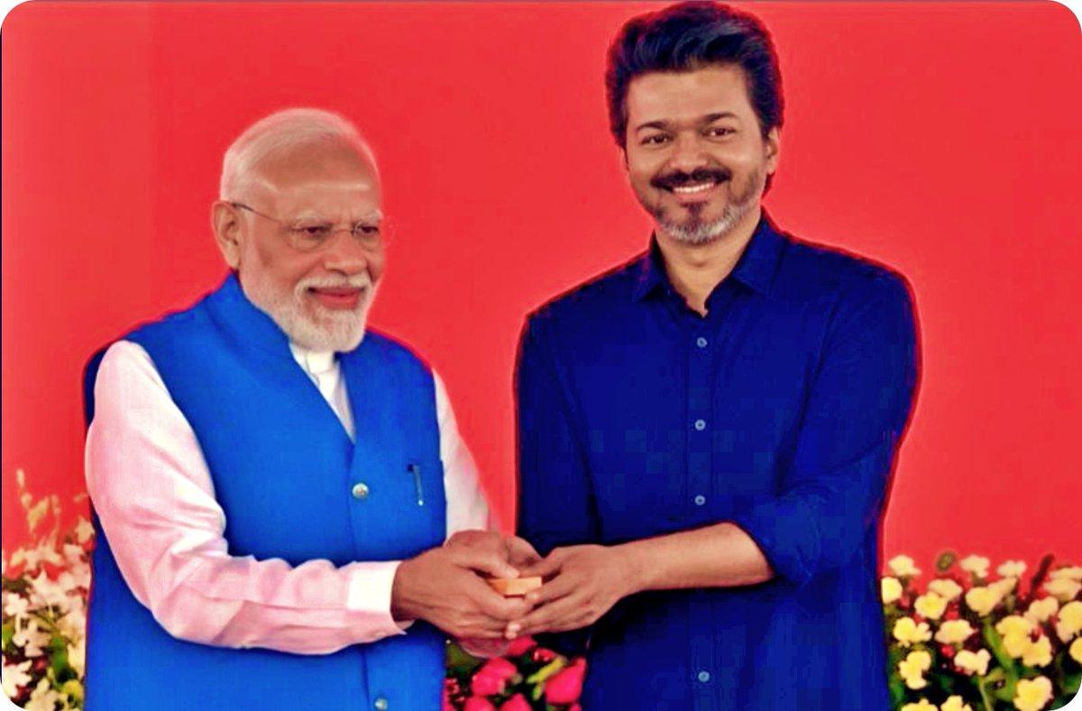 Historic Moment: Hon'ble P.M. Sri Narendra Modi with Hon'ble C.M. Thiru C. Joseph Vijay, inaugurating Metro Phase II on 11 October, 2026