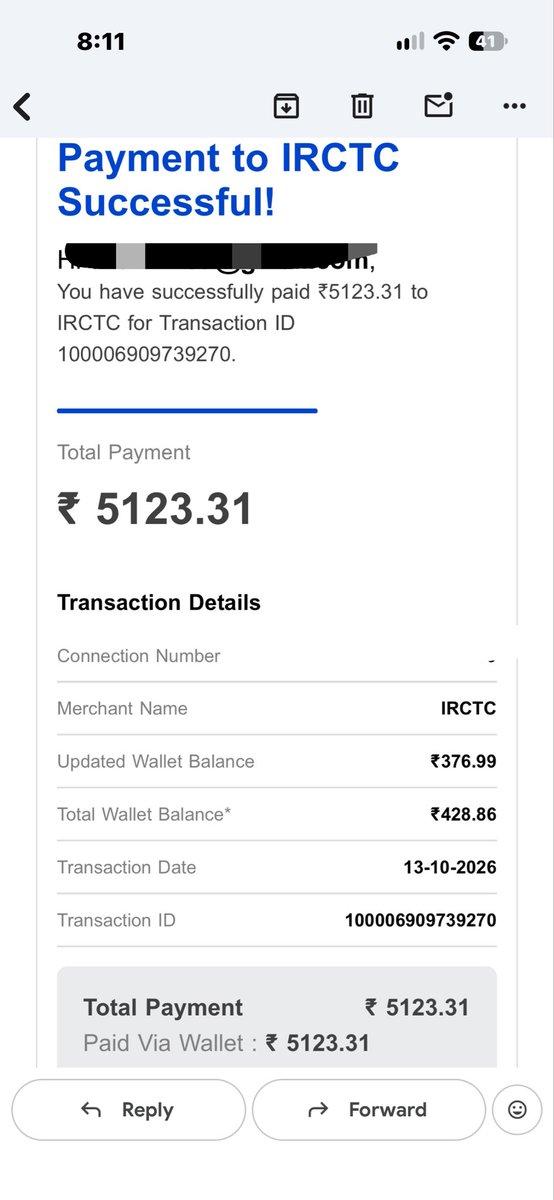 Payment successful. Ticket failed. Customer helpless. Accountability missing. What a world-class system @IRCTCofficial @RailMinIndia @AshwiniVaishnaw Stop selling digital convenience while delivering
