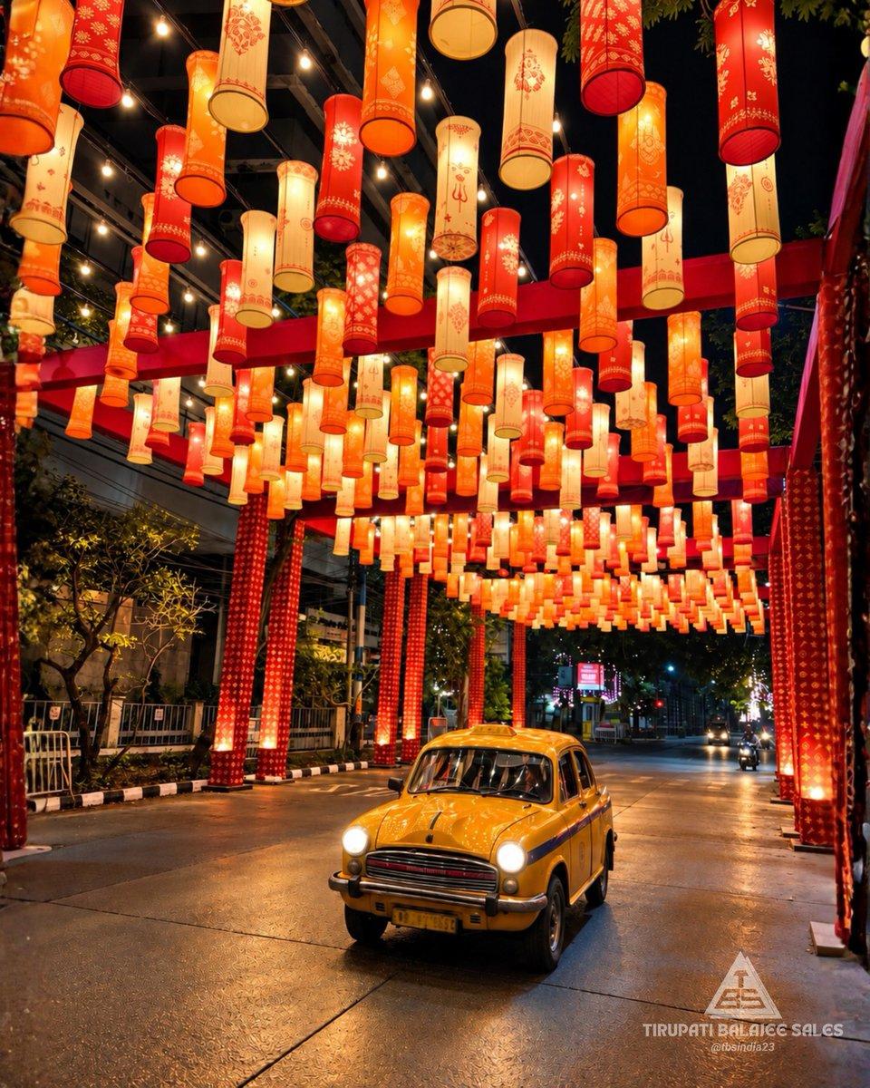 ✨ Kolkata in the Glow of Durga Puja! A city of lights, culture and celebration. ❤️🪔 The magic of Kolkata, the spirit of Durga Puja. — Tirupati Balajee Sales (TBS) #tbsindia23 #TirupatiBalajeeSales #Ko