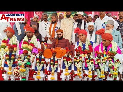 Adoni mien Ek saat 9 Shaadiya. Masoodiya Ground may 9 jodon ki Ijtemayi shaadiya.