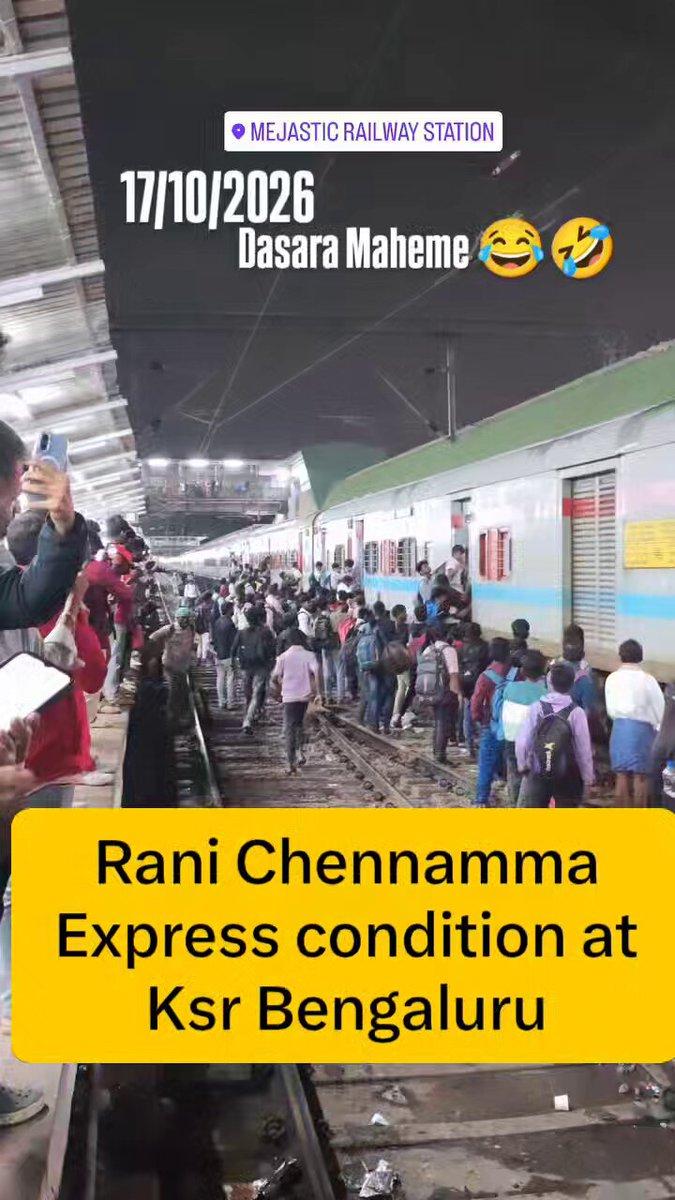 R to @brahmmajoshi: Yes our Duty showing truth how @SWRRLY @drmsbc officials ignore to Run spl train to Belagavi Route on festival time Its @RailMinIndia @AshwiniVaishnaw Babu Observing