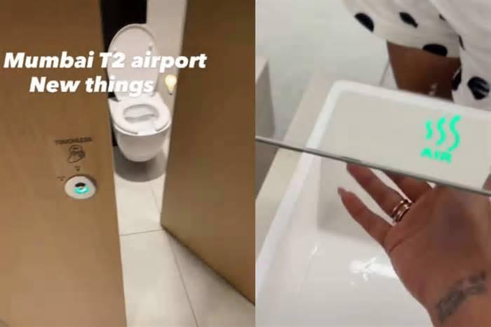 Mumbai Airport T2’s touchless washrooms draw attention: How do the smart taps and doors work? | WATCH