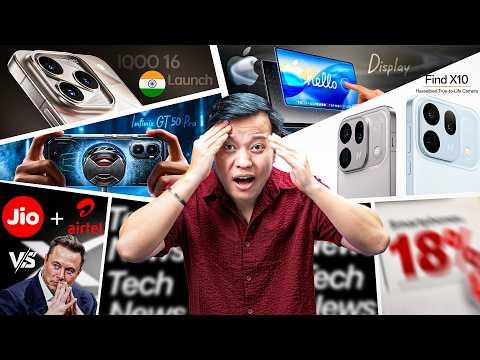 Jio Airtel vs Starlink Lafda😮, Infinix GT 50 Pro India launch😍, iQOO 16 & OnePlus 16R Coming & More