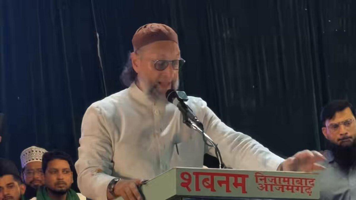 Today Asaduddin Owaisi Sahab Addressed Huge Public Meeting in Uttarpradesh Azamgarh! @asadowaisi @imshaukatali @shadab_chouhan1