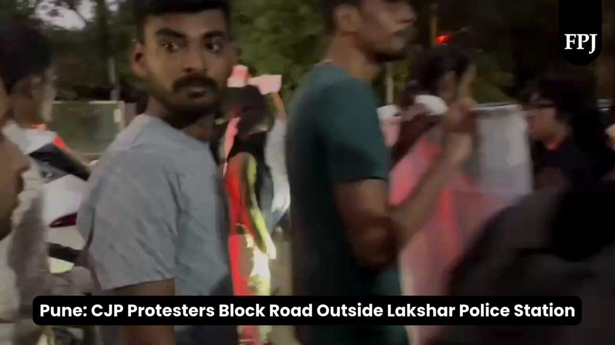 | : CJP Protesters Block Road Outside Lakshar Police Station