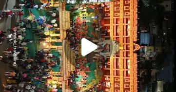 The unique Ganesh Utsav mandap in Kalkere, Bengaluru, designed in the style of Sri Raghavendra Swamy Matha at Mantralaya. @atharva_yuva_sene_ https://