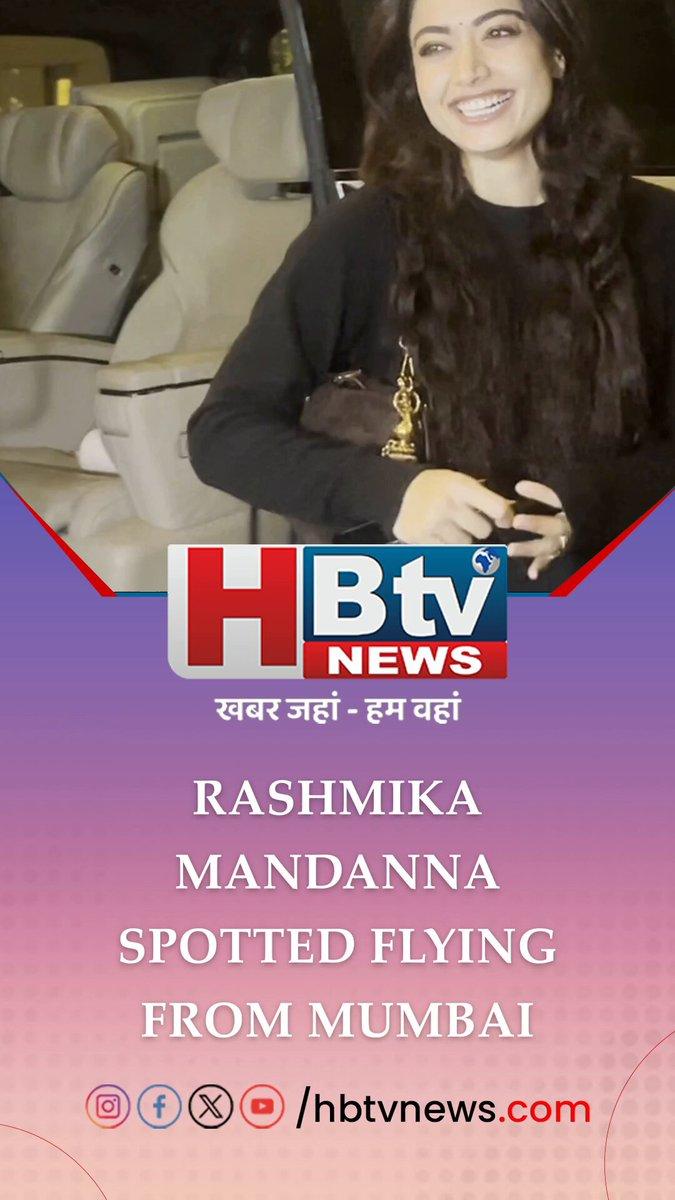 RASHMIKA MANDANNA FLYING FROM MUMBAI SPOTTED AT AIRPORT . . . . . . .