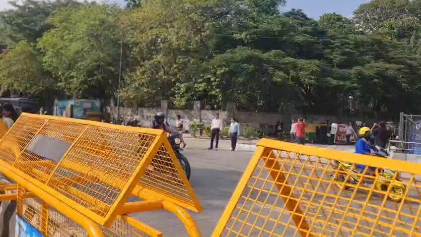 Bengaluru: Protesters demanding CEC Gyanesh Kumar’s resignation and opposing were detained near the CEO office. Police urged demonstrators to protest at Freedom Park.