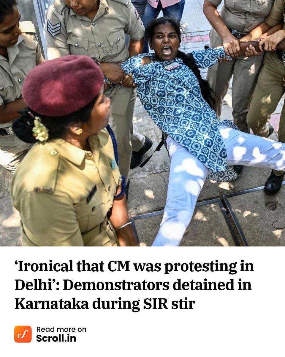 | Activist Geeta Menon said that the police treated the protesters with “vengeance”, using abusive language and “violently” pushing them onto buses. More than 100 persons were held in the C