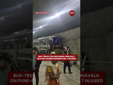Major Bus Truck Collision Near Lonavala On Pune Mumbai Missing Link, 7 Injured