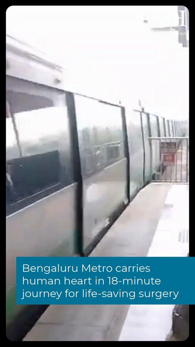 “ಜೀವ ಉಳಿಸುವ ಹಾದಿಯಲ್ಲಿ, ಮಾನವೀಯತೆಯೇ ನಮ್ಮ ನಾಡಿ” Moving hearts! Literally. Namma metro is making every minute count when it matters the most! ❤️ Kudos to @OfficialBMRCL @pcjaffer #Bengaluru