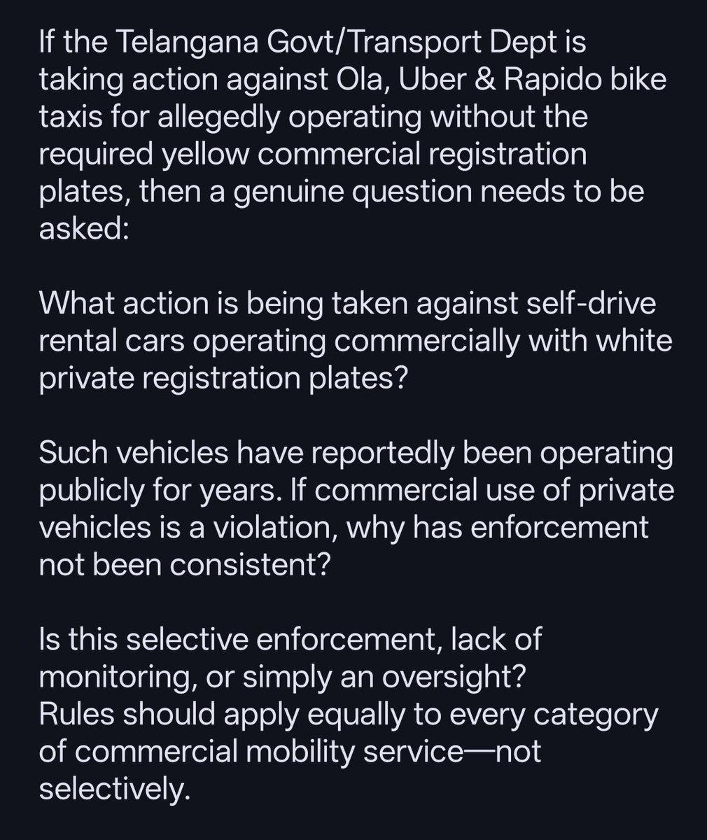 @TelanganaCMO, @TransportTelangana, @TelanganaDGP