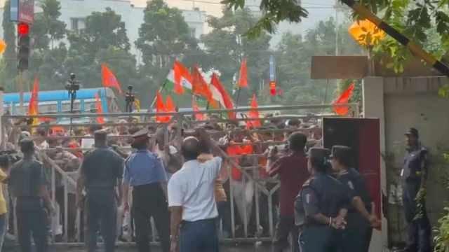 Tensions flare at Kolkata film institute as protesters clash with police and students, with bricks and bottles thrown.