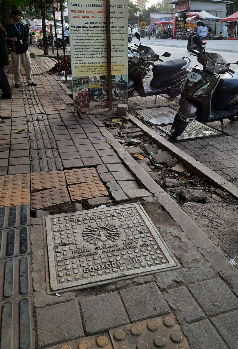 RT by @bonyuppal: Pedestrian safety? Practically invisible.🙄Walking on footpaths feels like playing a risky game in . @PMCPune @navalMH One wrong step on the broken stretch near National Stationa