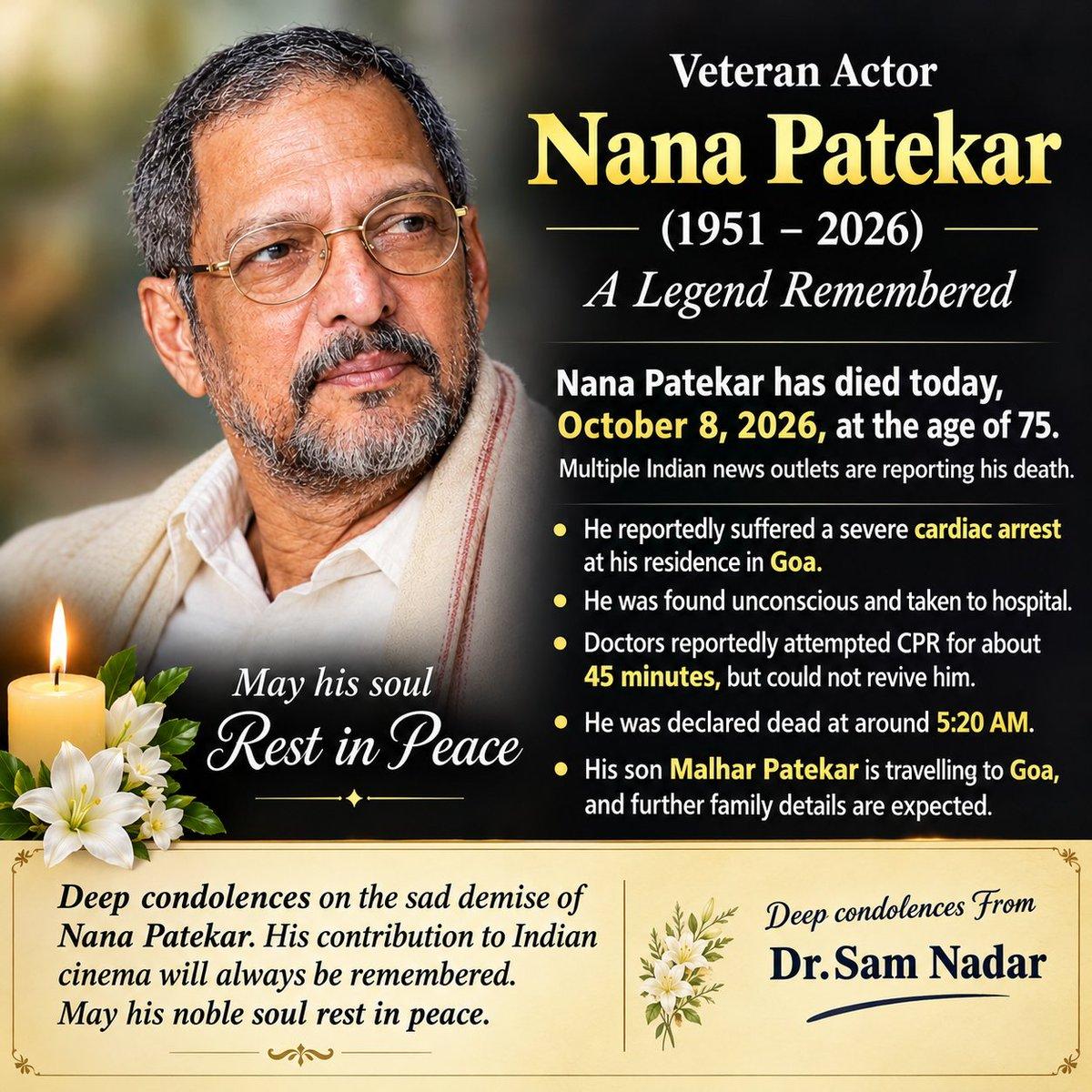 Deep Condolence to Patekar Family