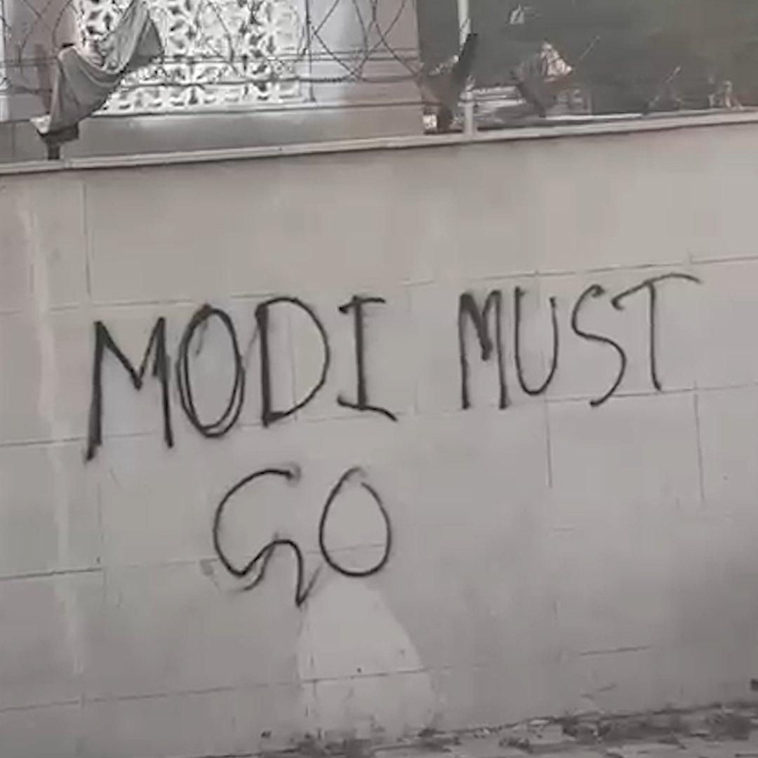 Under the Delhi Prevention of Defacement of Property Act 2007, defacing public/private walls with slogans/paint is a cognizable offence. Penalties include up to 1 year in jail, a ₹50,000 fine, or both