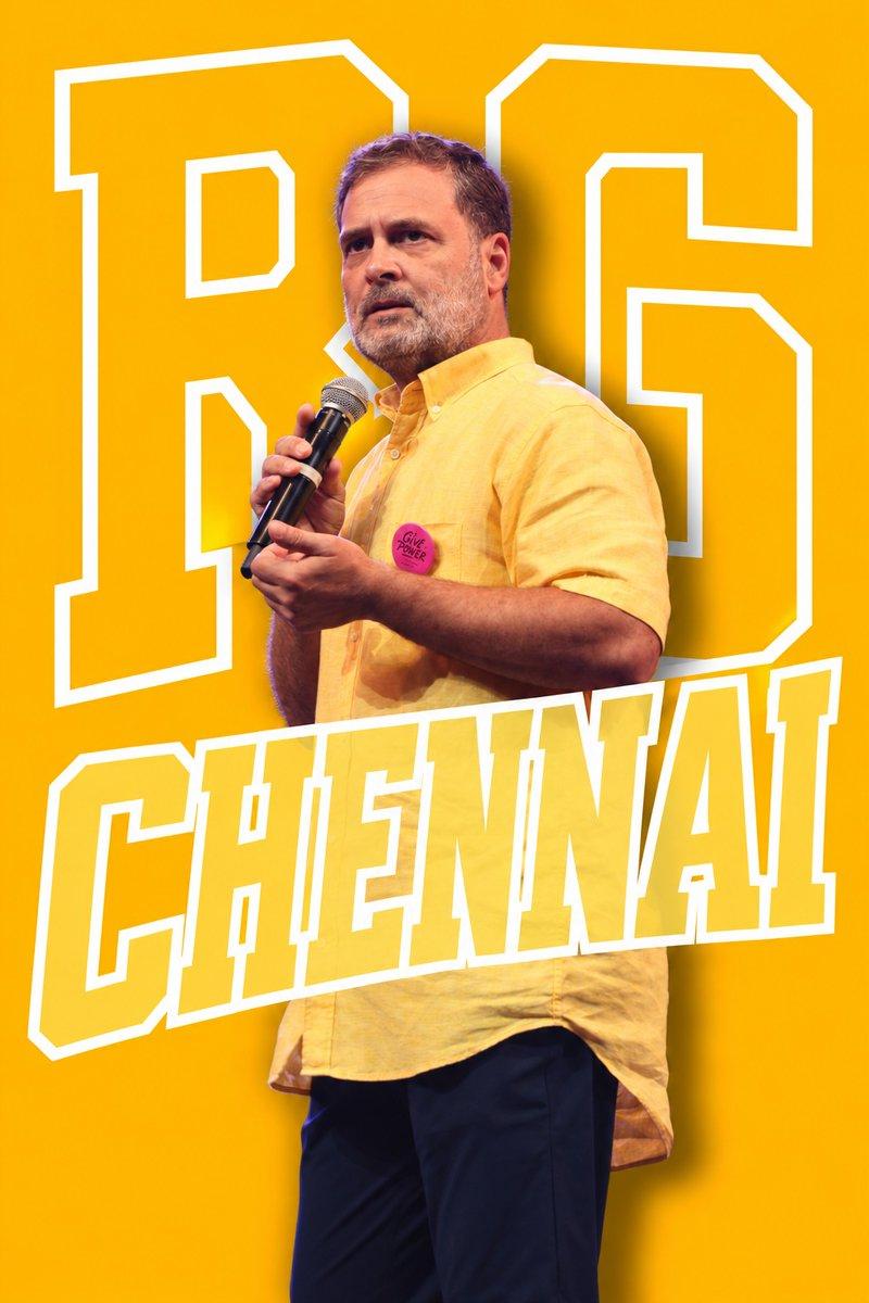 VANAKKAM, RAHUL GANDHI! ❤️📷 The spirit of Chennai meets the energy of Young India. At Island Grounds, students come together to share their voices, ideas, questions, and aspirations for tomorrow. Chha